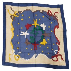 Hanae Mori 100‎ % Silk Scarf Made In Japen